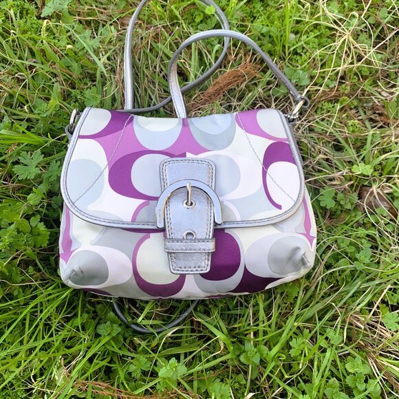 Coach Poppy Handbags - Coach Signature Soho Daisy Scarf Print Crossbody Shoulder Bag